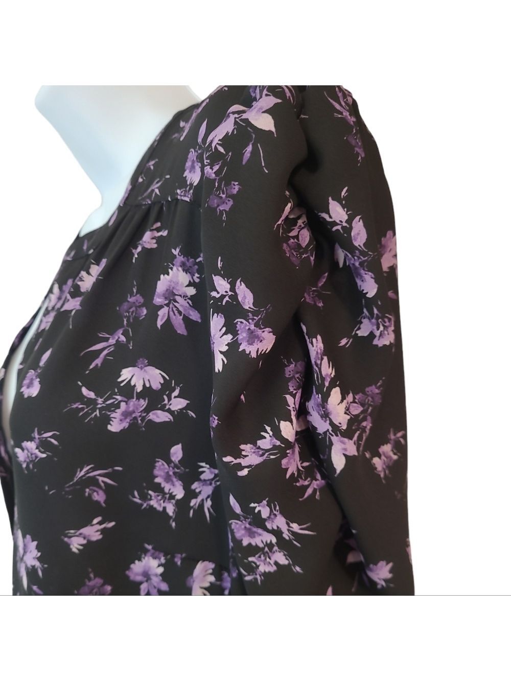 Torrid Harper Georgette Ruched Short Sleeve Blouse Size 1 (1X) - Picture 3 of 4